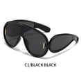 thumbnail image 3 of Luxury Y2K Cyberpunk Sunglasses - Oversized Eyewear for Summer Parties & Sun Protection - UV400, 3 of 5