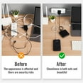 thumbnail image 6 of 20 Pcs Cable Clips Clear Cable Management TV PC Wire Holder Desk Cord Organizer, 6 of 13
