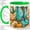 Green, variant on Western Boots Accent Mug, 11oz Ceramic Coffee Cup for Fall Decor