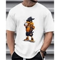 thumbnail image 1 of 1pc Men'S Cool Duck Print T-Shirt, Casual Crew Neck Short Sleeve, Summer Knit Polyester Tee with Slight Stretch, Regular Fit Outdoor Wear Tee For Adult, Men, Women, Teen, Teenager, Adolescent, Youth, 1 of 4