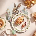 thumbnail image 4 of Easter Bunny Placemats, Round Linen Table Mats, Spring Summer Table Decor for Easter Holiday Dining(D), 4 of 6