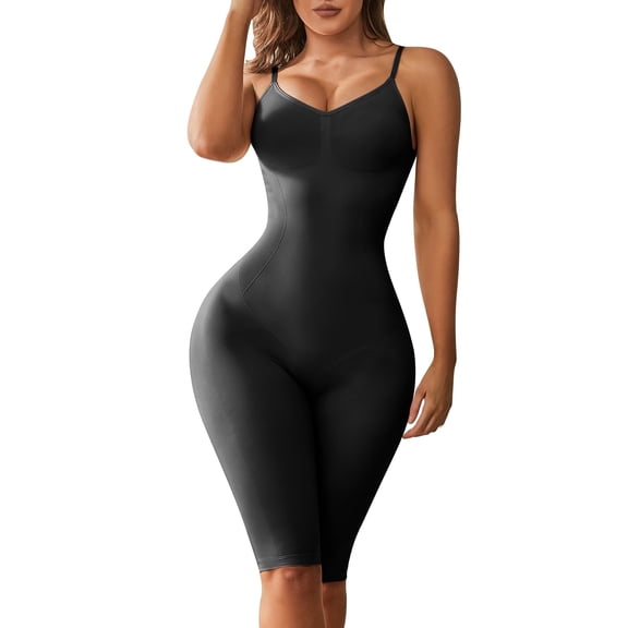 Athlemo Womens Shapewear Tummy Control V Neck Sculpting Backless Bodysuit,Sizes S-XXL
