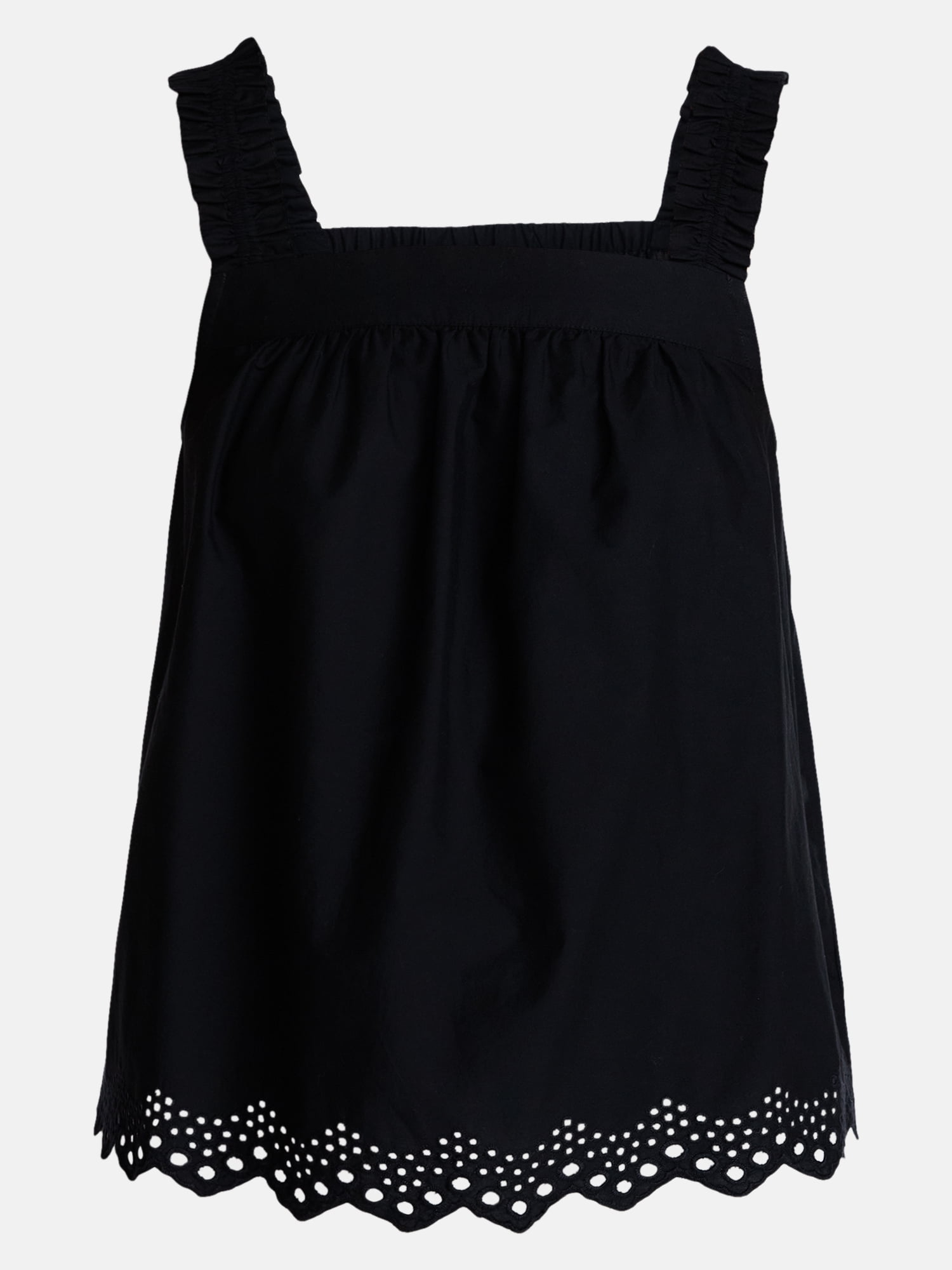Time and Tru Women's Eyelet Embroidery Trim Tank Top, Sizes XS-XXXL