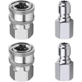 thumbnail image 1 of 2Sets NPT 3/8 Inch Stainless Steel Male and Female Power Washer Quick Disconnect Kit,Pressure washer quick connect fittings,(Internal Thread), 1 of 5