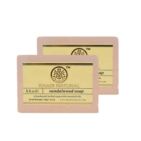 Khadi Natural Ayurvedic Sandalwood Soap, Pack of 2 (125g (Best Ayurvedic Soap In India)