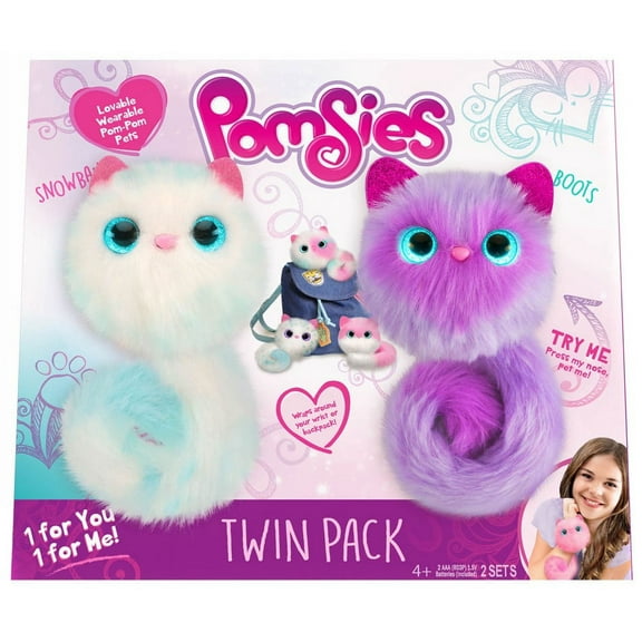 Pomsies Snowball & Boots Plush Toy 2-Pack