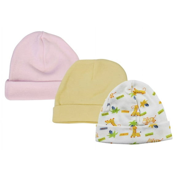 Baby Girl Infant Caps (Pack of 3)