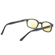 Original X-KDs Biker Shades Sunglasses Black Frames w/ Yellow Lenses