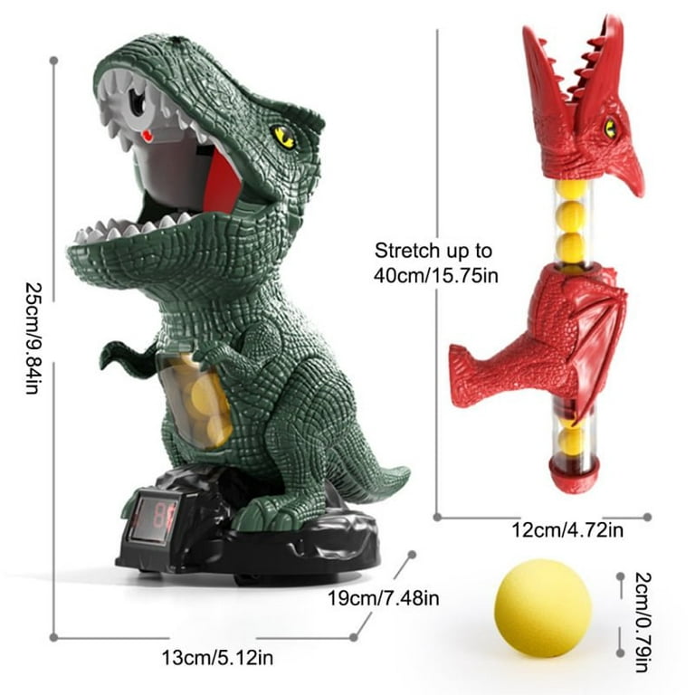 TOY Life Dinosaur Shooting Games, Dinosaur Toys for Kids 3 4 5 6 7 8 12+  Boy Gifts Birthday Dinosaur Party Games, Shooting Toy Guns for Boys with 2  Dinosaur Pop Guns, 36 Foam Balls, Indoor Outdoor Toy 