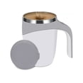 thumbnail image 3 of Taza de acero inoxidable 304 con agitación automática, taza de café con agitación magnética y tapa para el hogar, la oficina y viajes, 380 ml, color blanco, 3 of 12