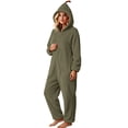 thumbnail image 6 of Xinsrenus Women's Cute Fleece Hooded Jumpsuit Loose Long Sleeve Warm Loungewear Fall Winter Casual Sleepwear, 6 of 7