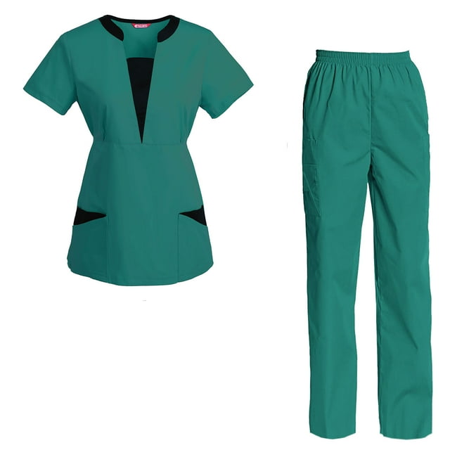 Ensemble de Sarraus pour Femmes Haut de Sarrau et Pantalon Ensemble de Sarraus