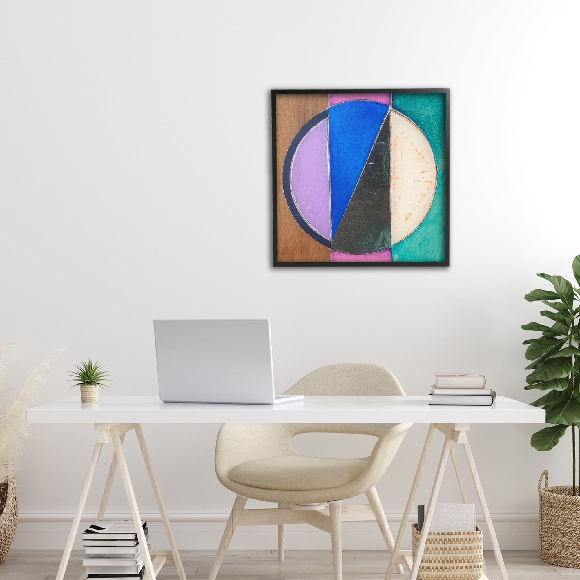 Stupell Industries Split Symmetry Circle Black Framed Giclee Art, design by Matthew Finger