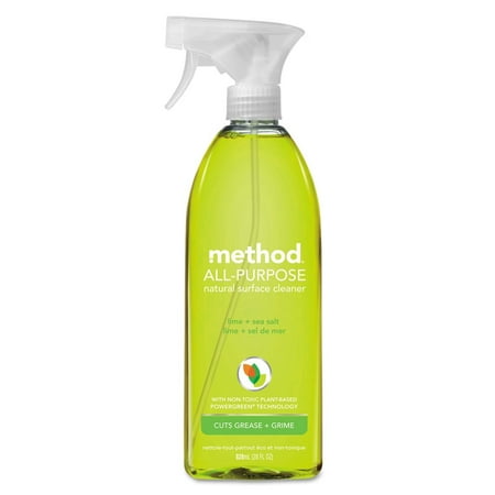 Method 01239 All Surface Cleaner, Lime & Sea Salt, 28 oz Bottle, 8/Carton