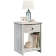 thumbnail image 3 of Pemberly Row Mid-Century 1 Drawer Wooden Nightstand in White Plank, 3 of 11