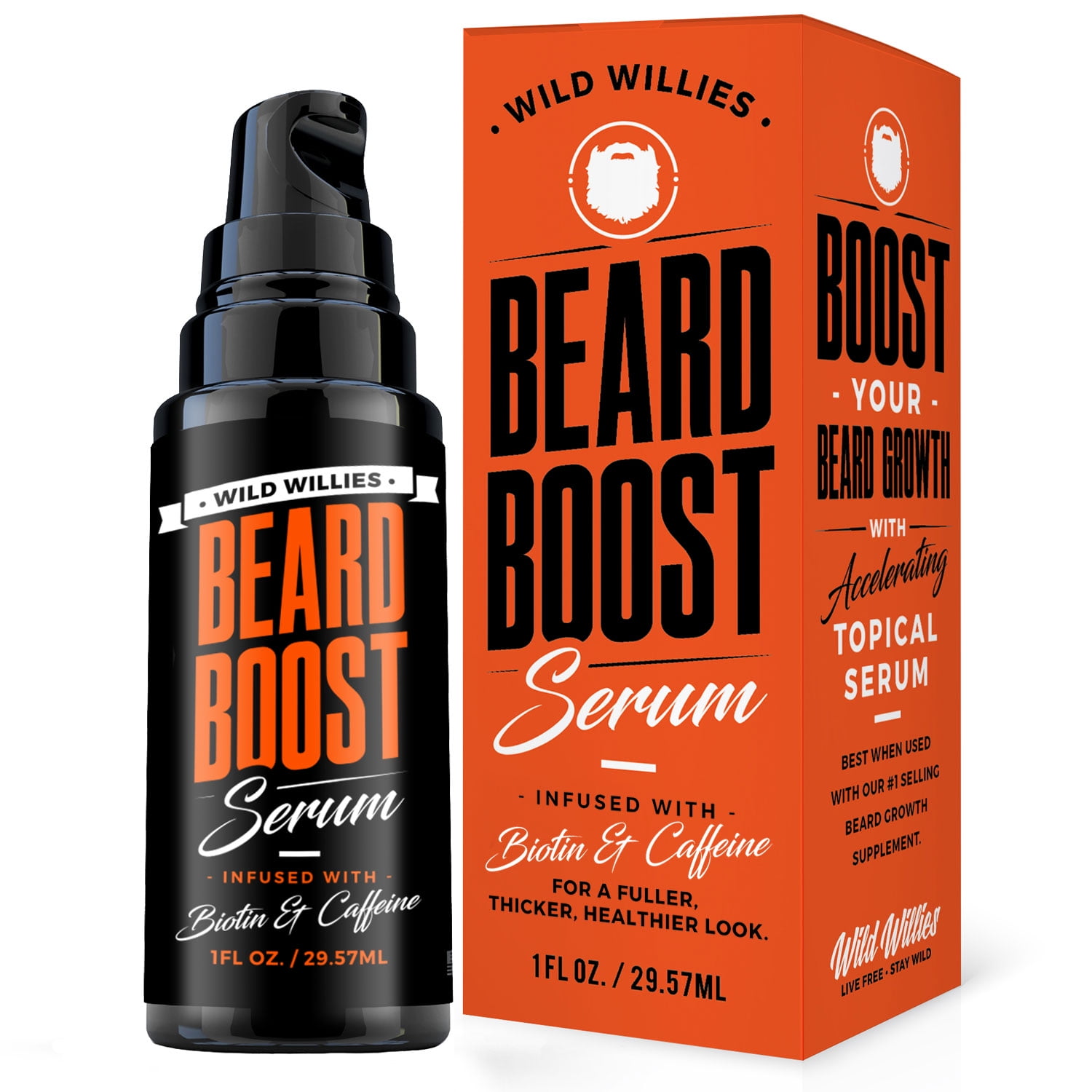 Wild Willies Beard Growth Serum With Biotin & Caffeine, 1 Oz.