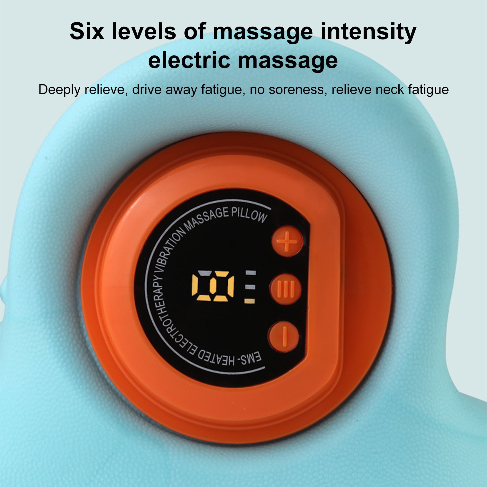 INSMART Neck Massager with EMS Pulse, 6-Level Intensity & Magnetic Heat Massage – Portable Cervical Relief for Muscle Stiffness and Fatigue