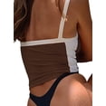 thumbnail image 4 of Fortune Women Slim Vest Color Block Tank Top Camisole Summer Basic Elastic Crop Top, 4 of 7