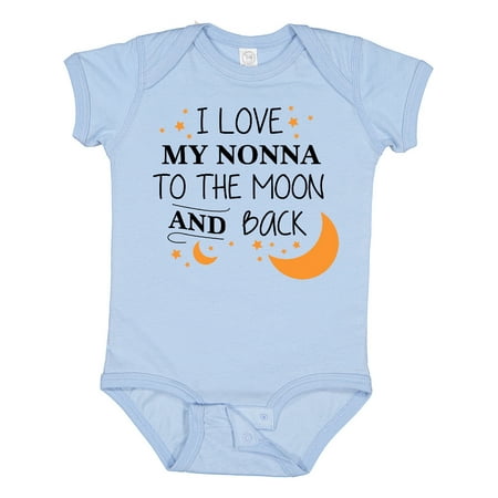 

Inktastic I Love My Nonna to the Moon and Back Gift Baby Boy or Baby Girl Bodysuit