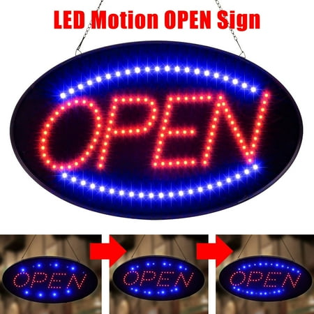 TSV Ultra Bright LED Neon Light Animated Motion OPEN Business Sign with ON/OFF (Best Neon Signs In Nyc)