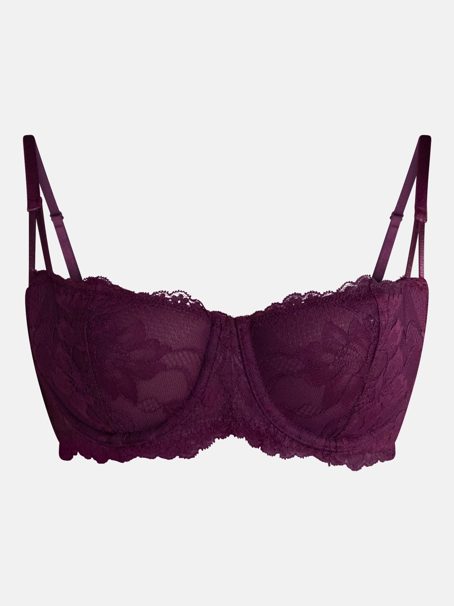 Joyspun Women's Lace Balconette Bra, Sizes 34B-40C