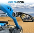 thumbnail image 2 of Nilight UTV Side Mirrors X3 Rear View Mirror Upgraded 360 Degree Adjustment Compatible with 2016 2017 2018 2019 2020 2021 2022 2023 Can Am Maverick X3 Turbo R, 2 Years Warranty, 2 of 10