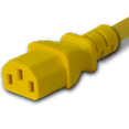 thumbnail image 2 of World Cord Sets 15 Foot IEC 60320 C20 to C13 PDU Adapter Style 15 Amp Power Cable (Yellow), 2 of 5