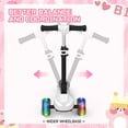 thumbnail image 6 of Rolldustry Electric Scooter for Kids 3-6 Years with Stickers, Foldable 3-Wheels Kid Escooter, LED-lit Wheels and Pedals, White, 6 of 7