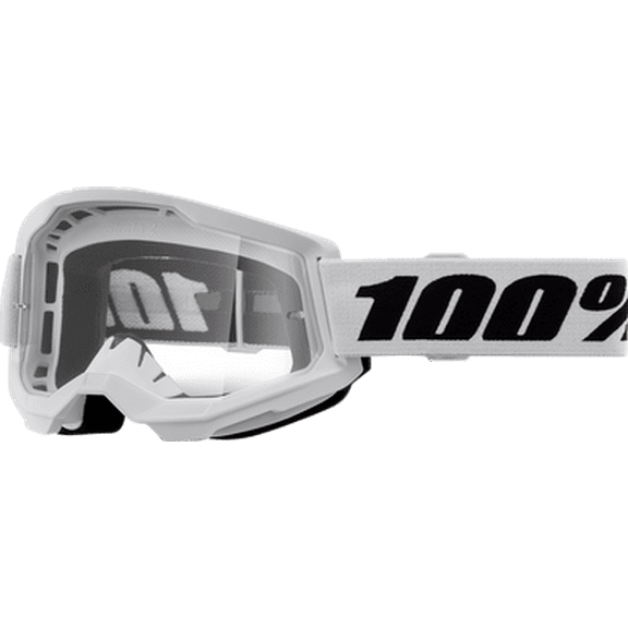100% Strata 2 Junior Goggle - White - Clear 50031-00013