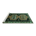 thumbnail image 2 of Ahgly Company Machine Washable Indoor Square Persian Turquoise Blue Traditional Area Rugs, 5' Square, 2 of 4