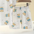 thumbnail image 4 of Kogui Summer Pjs for Toddler Girls Toddler Girls Silk Pajamas Short Sleeve Button-Up Top Shorts Summer 2PC Flowers Satin Pajamas Set 18 24 Months (Sky Blue,18-24 Months), 4 of 5