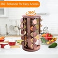 thumbnail image 5 of Kqpoinw Spice Carousel, Spice Rack Rotating 360°, Spice Organizer with 20 Spice Jars, Stainless Steel Spice Rack Spice Jars with Shelf for Kitchen, Gold, 5 of 6