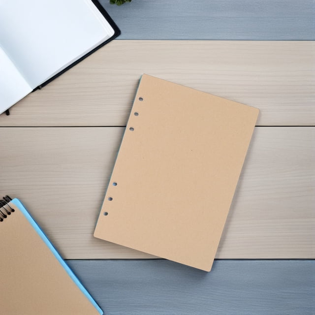 SEWCHICS 240Pcs Binder Refill Paper Light Brown Loose Leaf Notebook Replacement with Blank Sheets