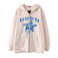 thumbnail image 4 of Dark hip-hop gótico Harajuku Y2k estrella impresa cremallera Sudadera con capucha hombres y mujeres Harajuku chaqueta sudadera, 4 of 5