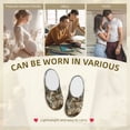 thumbnail image 7 of Balery Roman Chariot Horse Race Pattern Women's Fuzzy Memory Foam Slippers Fluffy Winter House Shoes Indoor and Outdoor-40/41, 7 of 7