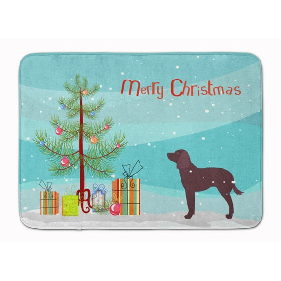 American Water Spaniel Merry Christmas Tree Machine Washable Memory Foam Mat