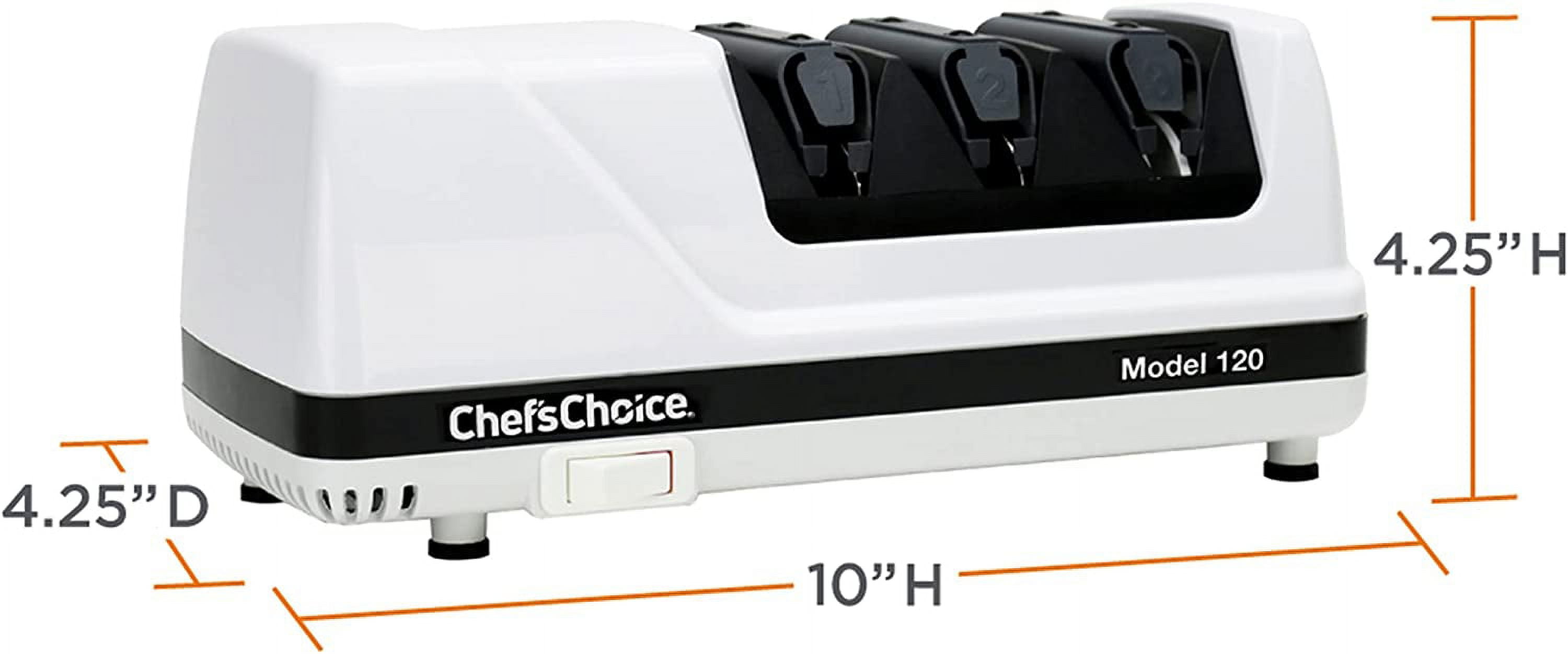 Chef'sChoice Commercial EdgeSelect Diamond Hone Electric Kitchen Knife  Sharpener NSF Approved, 3-Stage, Silver