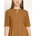 thumbnail image 5 of Moomaya Solid Tiered Dress For Women, Short Sleeve Chiffon Swing Dress, 5 of 8