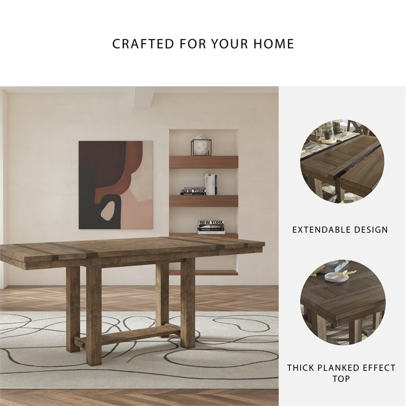 Ashley Moriville Extendable Counter Height Dining Table in Brown