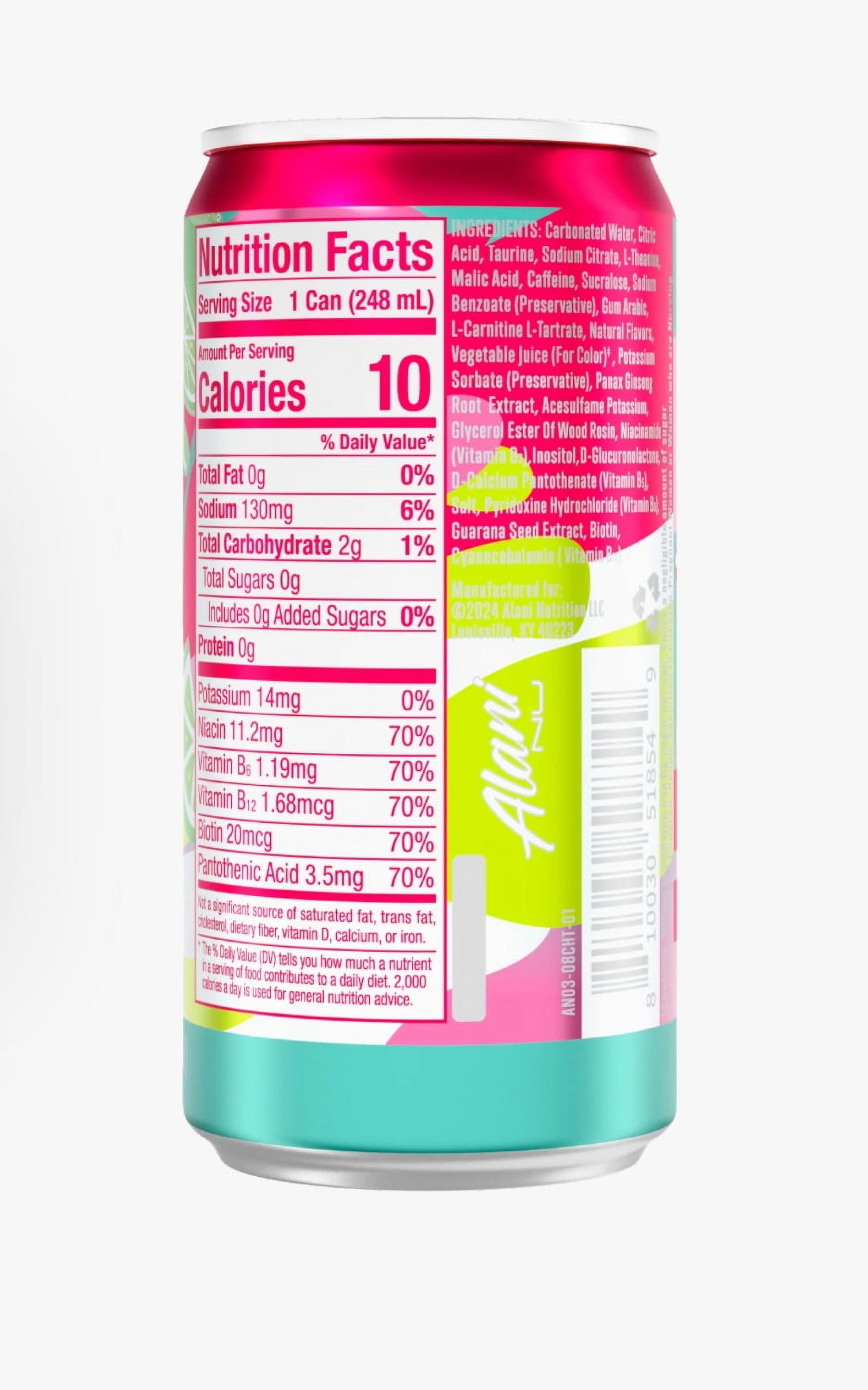 Alani Nu Sugar-Free Energy Drink, Mini 8.4oz Cherry Twist