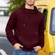 thumbnail image 1 of pstuiky Camisas de manga larga abrigadas para hombre, Sudadera con capucha y manga larga para hombre, estilo informal, deportiva, con cordón y bolsillos, de color liso y a la moda m, 1 of 5