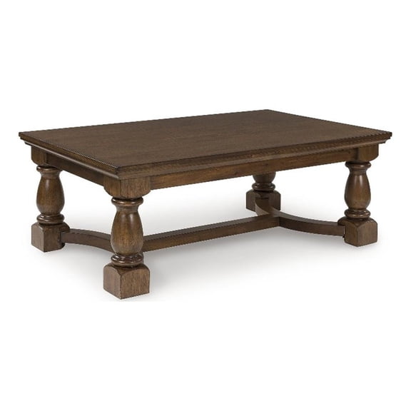 Bowery Hill Modern / Contemporary Wood Brown Finish Coffee Table