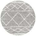 thumbnail image 4 of SAFAVIEH Pro Lux Marie Geometric Shag Area Rug, Grey/Ivory, 4' x 6', 4 of 9