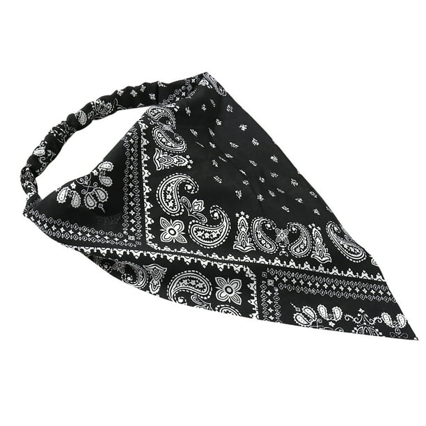 Fiudx 1 Pañuelo de Gasa para El Pelo con Estampado Floral, Diadema Elástica
