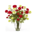 thumbnail image 4 of Nearly Natural Ranunculus Liquid Illusion Silk Flower Arrangement in Red, 4 of 5