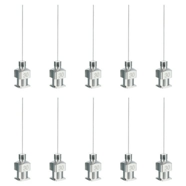 Uxcell 10 Pcs 30G 1 Inch Blunt Tip Dispensing Needle with Lure Lock for Refilling Liquid Inks Adhesives