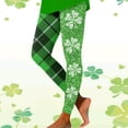thumbnail image 4 of Shadoumai St Patricks Day Leggings For Women Casual Printed Shamrock Stretchy Irish Green Tights Tummy Control Workout Yoga Pants, 4 of 6