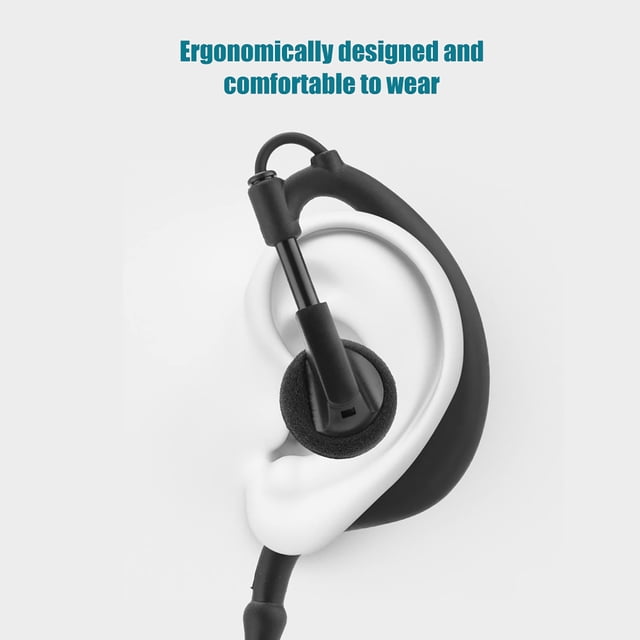 Auriculares Walkie Talkie, 130 Cm/51,18 Pulgadas Auricular Walkie Talkie Multifunción Sonido Claro Y Elegante Diseño Ergonómico Para Walkie Talkie