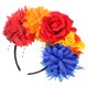 thumbnail image 5 of EeaseMX Simulación de diademas de arcoiris simulación Rose Flower Crown Rainbow Diadema para fiesta para fiesta, 5 of 7