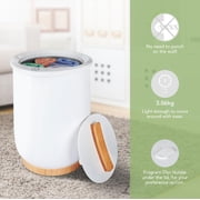 Towel Warmer for Bathroom, Luxury Bucket Towel Warmer with LED Lights, Fits Up to 2 Oversized Towels, Bathrobes, Blankets, PJs and More, Quick Heating Towel Dryer, Gifts for Family (White)